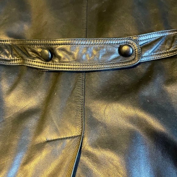 EUC Vintage Hunt Club 100% leather women’s full length coat - Picture 10 of 12